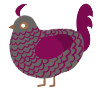 (unnamed), a grey and wine chicken with a lace pattern