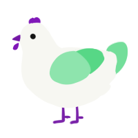 A white and spring chicken
