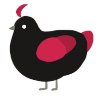 (unnamed), a sable and crimson chicken