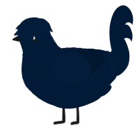 A tumblr chicken with a lace pattern
