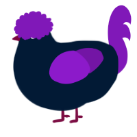 A tumblr and violet chicken