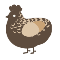 A bark and beige chicken with a half-lace pattern