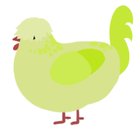 A lemon and lime chicken with a neck-speckle pattern