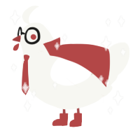 redeyeswhitechicken, a white chicken