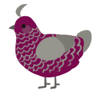 A wine and ash chicken with a lace pattern