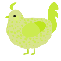 A lemon and lime chicken with a speckle pattern