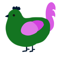 Bush, a leaf and orchid chicken