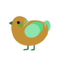 A gold and spring chicken with a neck-band pattern