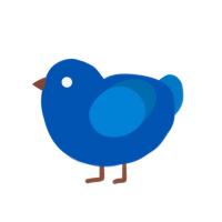 A ultramarine and sapphire chicken