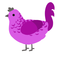 A orchid and plum chicken with a half-lace pattern