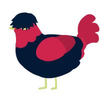 EMO SYRUP, a tumblr and crimson chicken with a head pattern