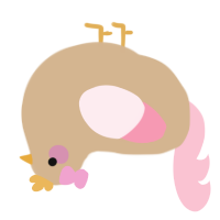 weird ice cream, a beige and rose chicken