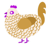 cream cheese, a cream and gold chicken with a lace pattern