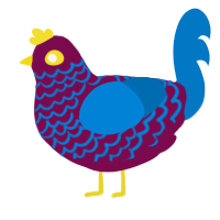 curazao azul, a wine and sapphire chicken with a lace pattern
