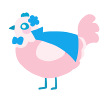 Trans Downs, a rose chicken with a head pattern