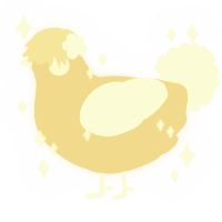 Oddana, a yellow and cream chicken
