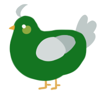 A leaf and silver chicken