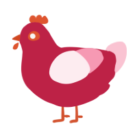 cherry, a crimson and rose chicken