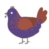 A overcast and russet chicken with a half-lace pattern