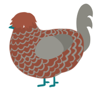 Fall Foliage, a russet and ash chicken with a lace pattern