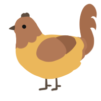 Tofee, a honey and brown chicken with a head pattern