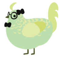 Ms Pickles, a gluppy and lemon chicken with a half-lace pattern