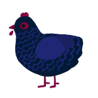 A tumblr and navy chicken with a lace pattern