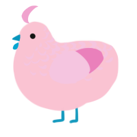 A rose and pink chicken with a half-lace pattern