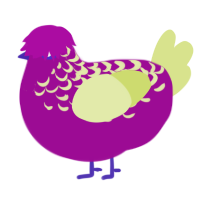 (unnamed), a plum and lemon chicken with a half-lace pattern