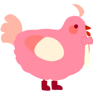 Ealure, a pink and rose chicken