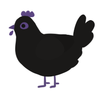 Void, a sable chicken