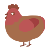 (unnamed), a brown and red chicken with a head pattern