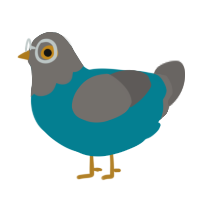 Jim Peckens, a sea and grey chicken with a head pattern