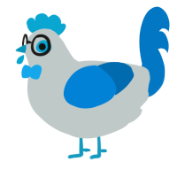 Chipen, a silver and sapphire chicken