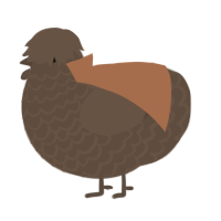 the first turd, a bark chicken with a lace pattern