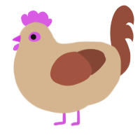 Hot Coco, a beige and russet chicken