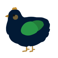 A tumblr and viridian chicken