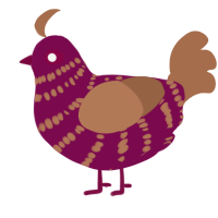 (unnamed), a wine and brown chicken with a bar pattern