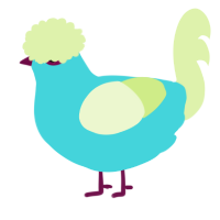 A aqua and apple chicken