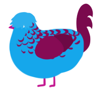 (unnamed), a sky and wine chicken with a half-lace pattern