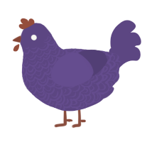A overcast chicken with a double-lace pattern