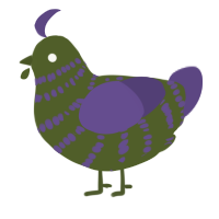 Spoonless Joker, a olive and overcast chicken with a bar pattern