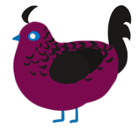 (unnamed), a wine and sable chicken with a half-lace pattern