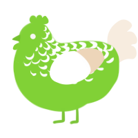 MTN DEW, a grass and cream chicken with a half-lace pattern