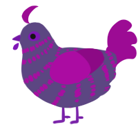 Lysianthus, a overcast and plum chicken with a bar pattern