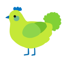 A lime and grass chicken