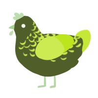 spinitch, a olive and lime chicken with a half-lace pattern