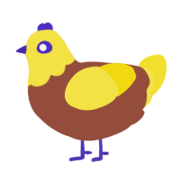 Mustard, a russet and yellow chicken with a head pattern