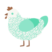 fine china teapot, a white and mint chicken with a double-lace pattern