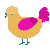 A honey and fuchsia chicken